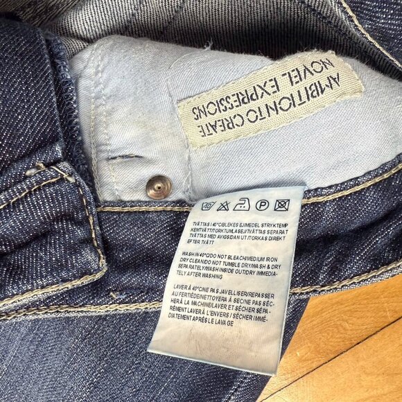 ACNE JEANS Hep Pure Classic Straight Low Waist Dark Blue Pre-washed Jeans Sz 24 - Picture 4 of 6